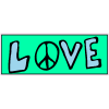 Love Peace Sticker - U.S. Custom Stickers