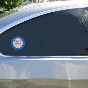Made In Detroit Gear Sticker - Car Decals - U.S. Custom Stickers