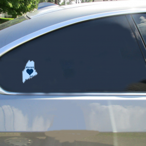 Maine Heart State Shaped Sticker - Car Decals - U.S. Custom Stickers