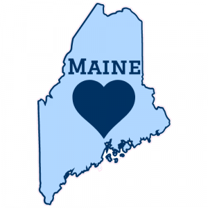 Maine Heart State Shaped Decal - U.S. Customer Stickers