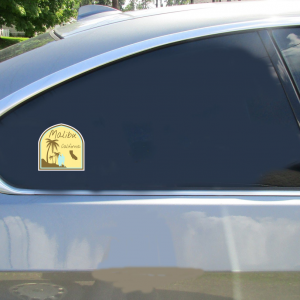 Malibu California Surf Sticker - Car Decals - U.S. Custom Stickers