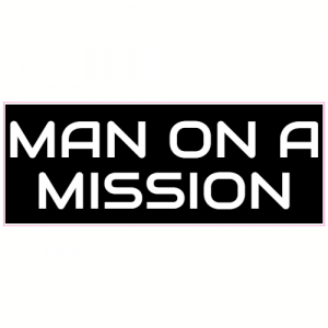 Man On A Mission Black Decal - U.S. Customer Stickers
