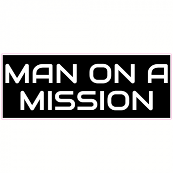 Man On A Mission Black Decal - U.S. Customer Stickers