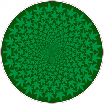 Marijuana Vortex Green Circle Decal - U.S. Customer Stickers