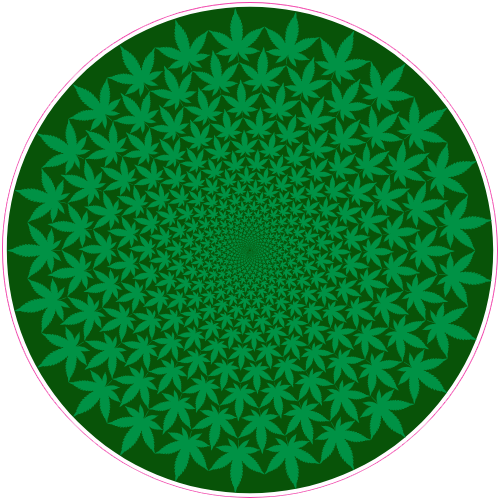 Marijuana Vortex Green Circle Decal - U.S. Customer Stickers