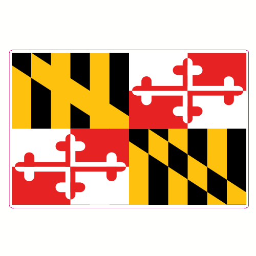 Maryland Flag Decal - U.S. Customer Stickers