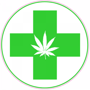 Medical Marijuana Circle Decal - U.S. Customer Stickers