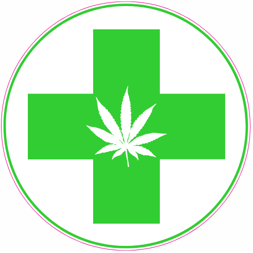 Medical Marijuana Circle Decal - U.S. Customer Stickers