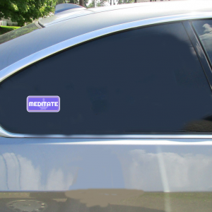 Meditate Soft Blue Sticker - Car Decals - U.S. Custom Stickers