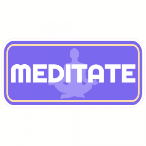 Meditate Soft Blue Decal - U.S. Customer Stickers