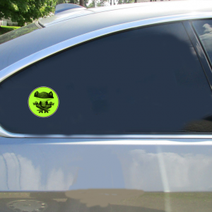 Meditating Frog Sticker - Car Decals - U.S. Custom Stickers