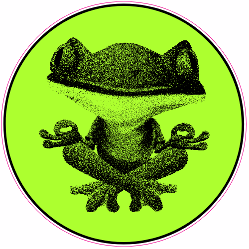 Meditating Frog Sticker - U.S. Custom Stickers