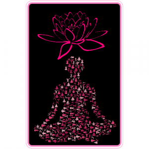 Meditation Yoga Pose Flower Sticker - U.S. Custom Stickers