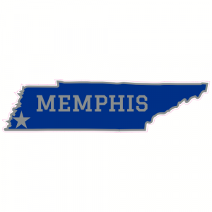 Memphis Tennessee State Shaped Decal - U.S. Customer Stickers