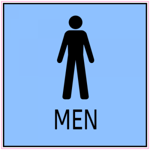 Men's Restroom Sign Sticker - U.S. Custom Stickers