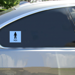 Men's Restroom Sign Sticker - Car Decals - U.S. Custom Stickers
