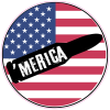'Merica Bullet Flag Sticker - U.S. Custom Stickers