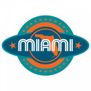Miami Florida Retro Star Decal - U.S. Customer Stickers