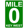 Mile 0 Key West Road Sign Decal - U.S. Customer Stickers