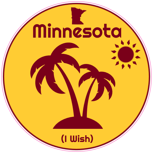 Minnesota Palm Tree I Wish Decal - U.S. Customer Stickers