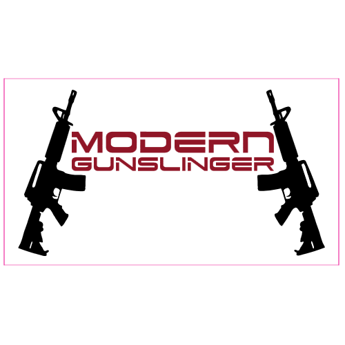 Modern Gunslinger AR-15 Bumper Sticker - U.S. Custom Stickers