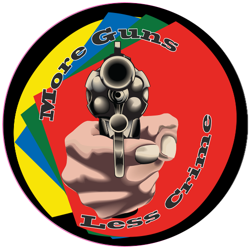 More Guns Less Crime Sticker - U.S. Custom Stickers