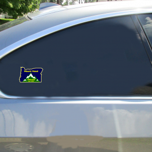 Mount Hood Oregon State Mountain Sticker - Car Decals - U.S. Custom Stickers