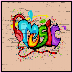 Music Graffiti Sticker - U.S. Custom Stickers