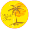 Myrtle Beach Palm Tree Circle Decal - U.S. Customer Stickers