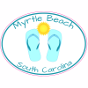 Myrtle Beach South Carolina Flip Flop Decal - U.S. Custom Stickers