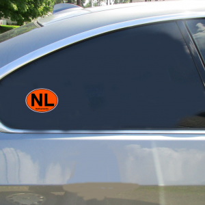 NL Netherlands Orange Euro Sticker - Car Decals - U.S. Custom Stickers