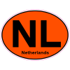 NL Netherlands Orange Euro Decal - U.S. Customer Stickers