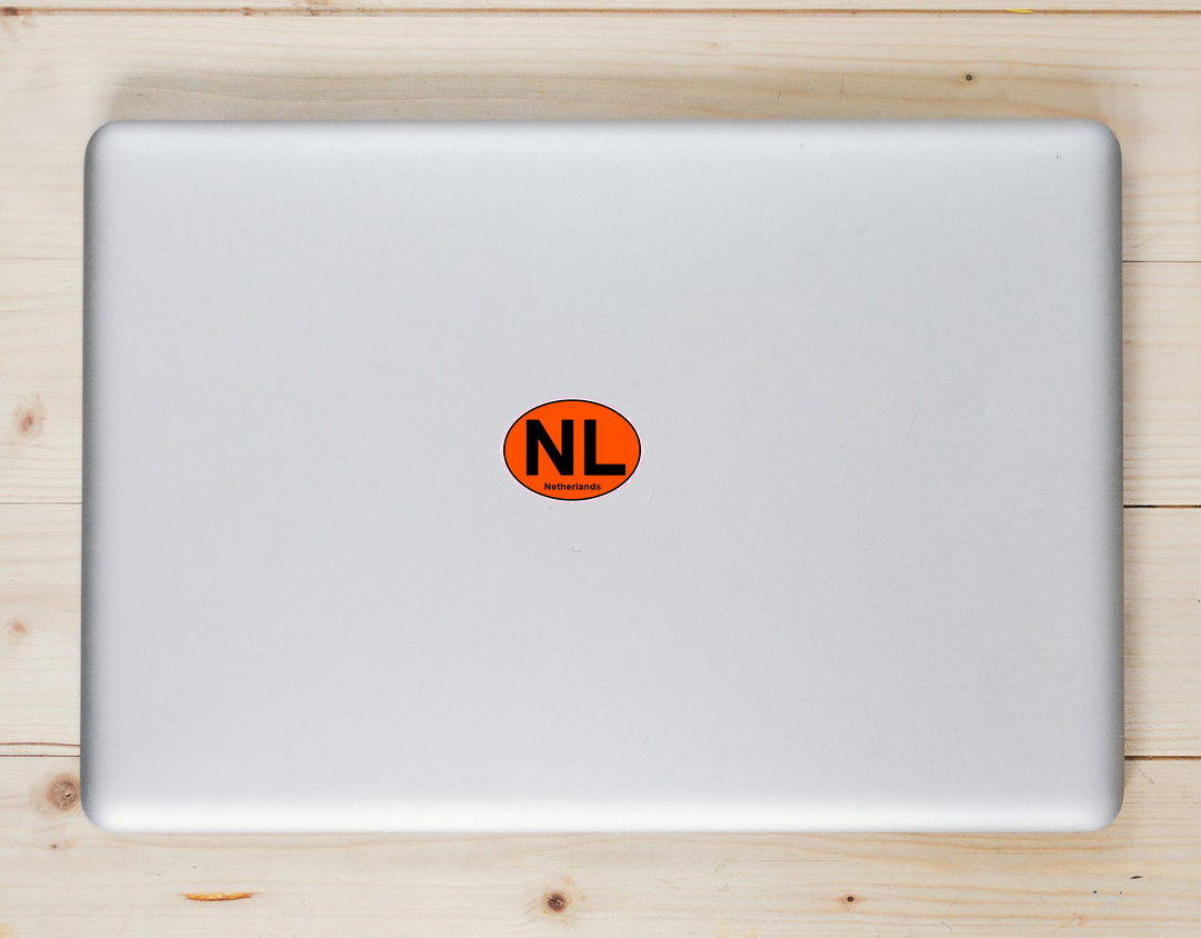 NL Netherlands Orange Euro Sticker - Laptop Decal - U.S. Custom Stickers