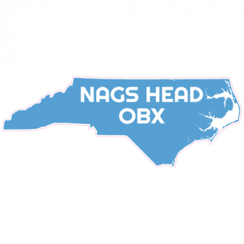 Nags Head OBX North Carolina State Shaped Decal - U.S. Customer Stickers