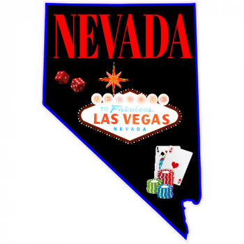 Nevada Las Vegas Gambling Sticker - U.S. Custom Stickers
