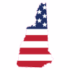 New Hampshire American Flag Sticker - U.S. Custom Stickers