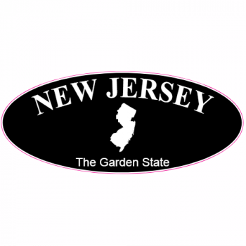 New Jersey Garden State Oval Decal - U.S. Customer Stickers