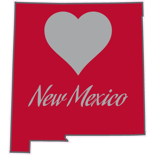 New Mexico Heart State Shaped Decal - U.S. Customer Stickers