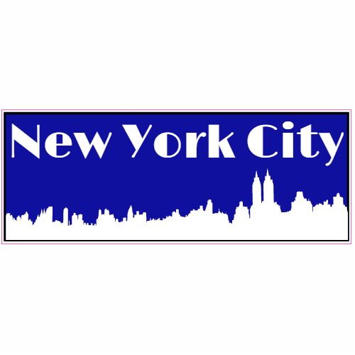 New York City Skyline Sticker - U.S. Custom Stickers