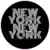 New York New York Faded Circle Decal - U.S. Customer Stickers