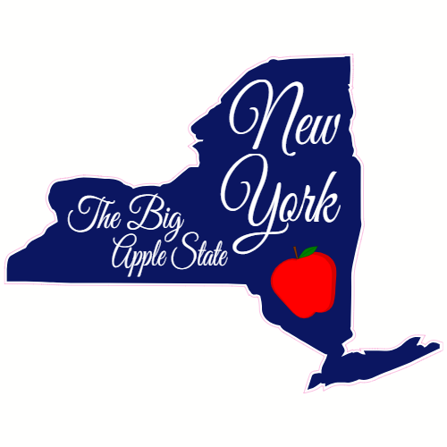 New York The Big Apple State Sticker - U.S. Custom Stickers