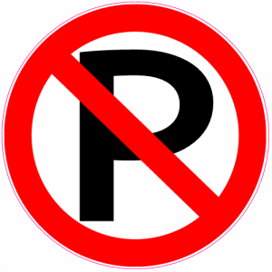 No Parking Circle Sticker - U.S. Custom Stickers