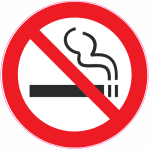 No Smoking Sign Circle Sticker - U.S. Custom Stickers
