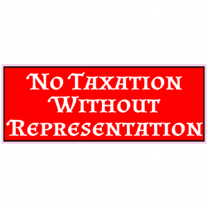 No Taxation Without Representation Decal - U.S. Customer Stickers