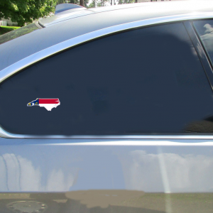 North Carolina Flag State Shaped Sticker - Car Decals - U.S. Custom Stickers