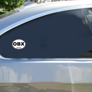 OBX Outer Banks North Carolina Oval Sticker - Car Decals - U.S. Custom Stickers