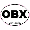 OBX Outer Banks North Carolina Oval Decal - U.S. Customer Stickers
