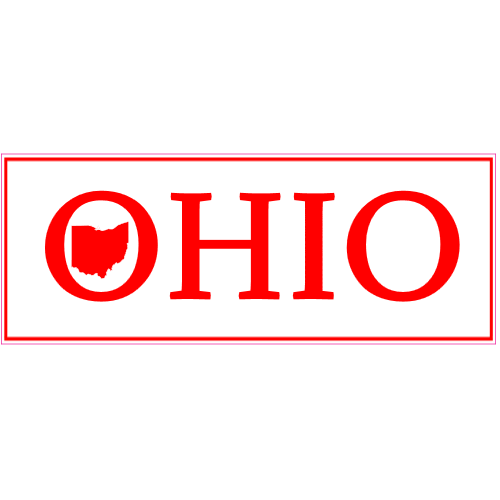 Ohio Bumper Sticker With State - U.S. Custom Stickers