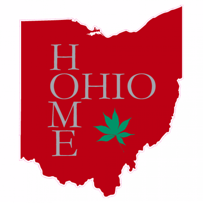 Ohio Home Buckeye Leaf State Sticker U.S. Custom Stickers