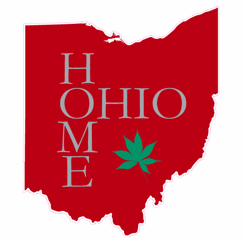 Ohio Home Buckeye Leaf State Decal - U.S. Customer Stickers